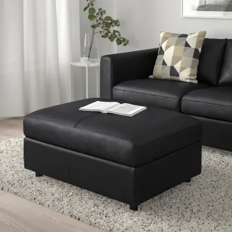 IKEA VIMLE Taburet cu depozitare, Grann/Bomstad negru