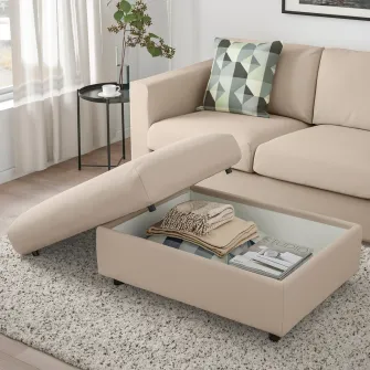 IKEA VIMLE Taburet cu depozitare, Hallarp bej