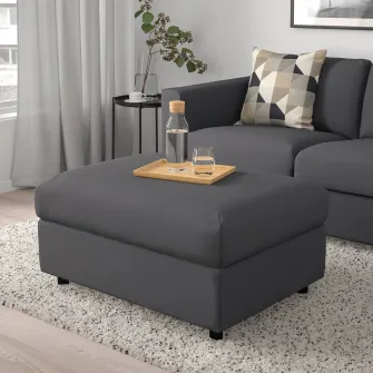 IKEA VIMLE Taburet cu depozitare, Hallarp gri
