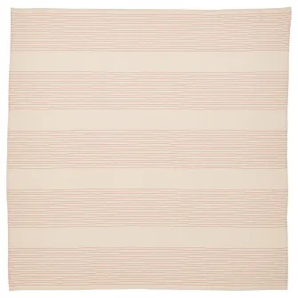 IKEA VIPPSTARR Fata de masa, dungat rosu/natur, 150x150 cm