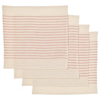 IKEA VIPPSTARR Servetel, dungat rosu/natur, 30x30 cm
