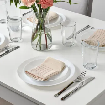 IKEA VIPPSTARR Servetel, dungat rosu/natur, 30x30 cm
