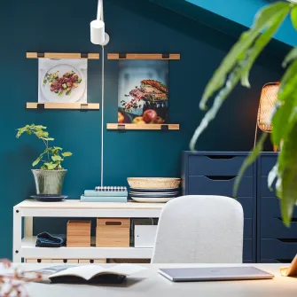 IKEA VISBÄCK Suport afis, bambus, 40 cm