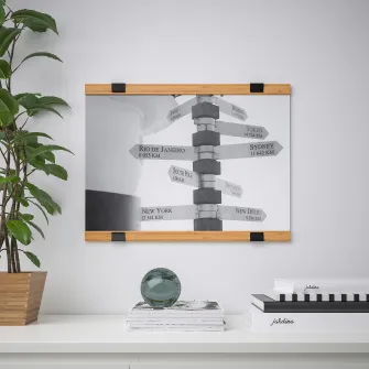 IKEA VISBÄCK Suport afis, bambus, 61 cm