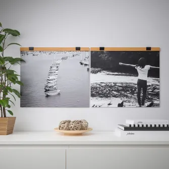 IKEA VISBÄCK Suport afis, bambus, 61 cm