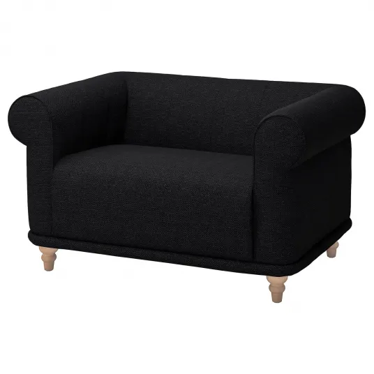 IKEA VISKAFORS Fotoliu 1,5 locuri, Lejde antracit/mesteacan