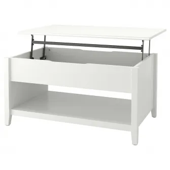 IKEA VITTERYD Masuta cafea reglabila, alb, 97 cm