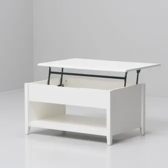 IKEA VITTERYD Masuta cafea reglabila, alb, 97 cm