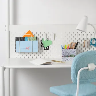 IKEA VITVAL Blat birou, alb, 95x45 cm