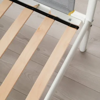 IKEA VITVAL Cadru pat suprapus, alb/gri, 90x200 cm