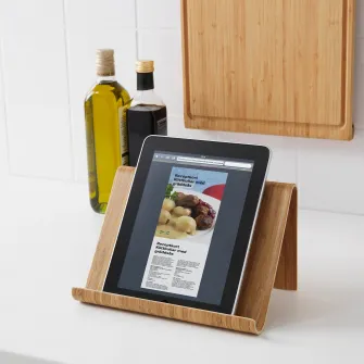 IKEA VIVALLA Suport pentru tableta, furnir bambus, 26x17 cm