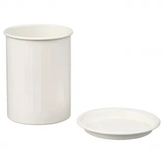 IKEA VÄLVÅRDAD Suport tacamuri, alb/galvanizat, 13 cm