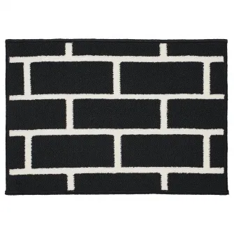 IKEA VÄNDPLATS Covor de intrare, negru/model caramida, 40x60 cm