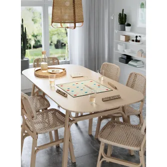 IKEA VOXLÖV Masa, bambus deschis, 180x90 cm