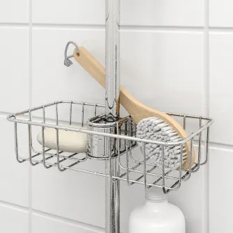 IKEA VOXNAN Polita dus, cromat, 25x6 cm