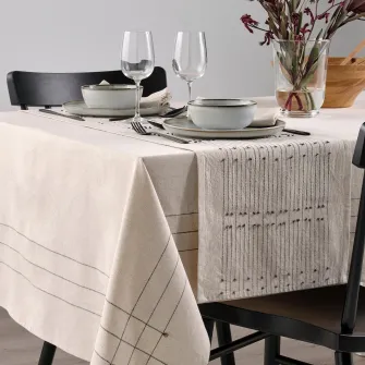 IKEA VÅRARV Servet masa, gri inchis/natur, 35x150 cm