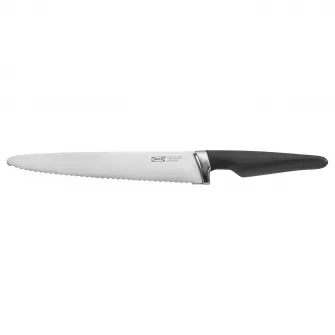 IKEA VÖRDA Cutit paine, negru, 23 cm