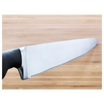 IKEA VÖRDA Cutit paine, negru, 23 cm