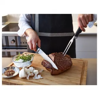 IKEA VÖRDA Furculita+cutit gratar, negru
