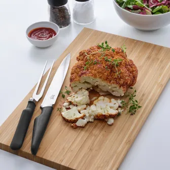 IKEA VÖRDA Furculita+cutit gratar, negru