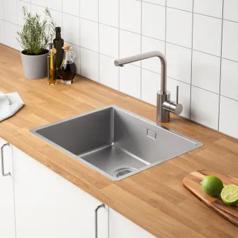 IKEA VRESJÖN Chiuveta incorporata, 1 cuva, inox, 54x44 cm