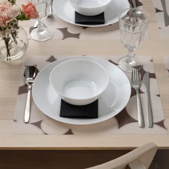 IKEA VÅRKLYNNE Suport farfurie, cu model negru/alb, 36x29 cm