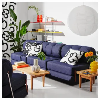 IKEA VÅRKUMLA Fotoliu extensibil, Vansta albastru