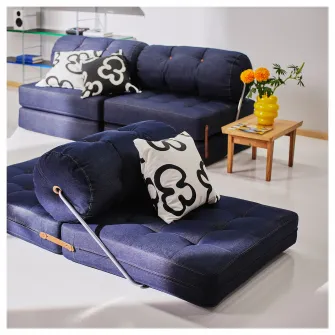 IKEA VÅRKUMLA Fotoliu extensibil, Vansta albastru