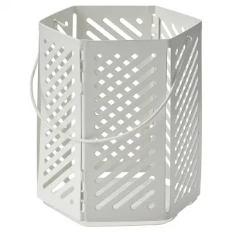IKEA VÅRSYREN Felinar lumanare pastila, alb, 12 cm