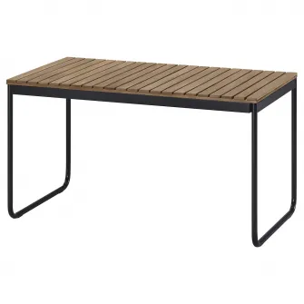 IKEA VÄSMAN Masa extensibila exterior, maro deschis vopsit, 135/190x74 cm