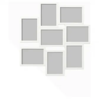 IKEA VÄXBO Rama pentru 8 fotografii, alb, 13x18 cm