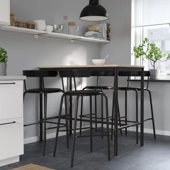 IKEA YNGVAR Scaun bar, antracit, 75 cm