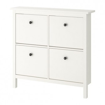 IKEA HEMNES Dulap pantofi cu 4 compartimente, alb, 107x101 cm
