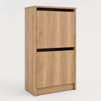Comoda pentru pantofi 4home Rolf, 50x94x28 cm, Stejar Kraft Auriu