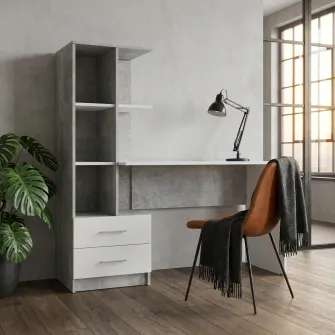 Masa 4home Flex (L), 148.5x142x50 cm, Industrial/Nimfea Alba