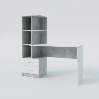 Masa 4home Flex (L), 148.5x142x50 cm, Industrial/Nimfea Alba