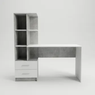 Masa 4home Flex (L), 148.5x142x50 cm, Industrial/Nimfea Alba