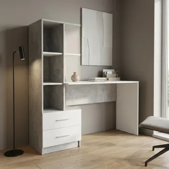 Masa 4home Flex (L), 148.5x142x50 cm, Industrial/Nimfea Alba