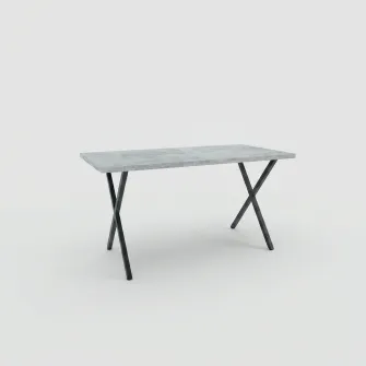 Masa de dining 4home Houston, picioare metalice, Industrial, 120x80 cm