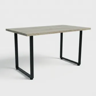 Masa de dining 4home Seattle, picioare metalice, Stejar Sonoma, 120x60 cm