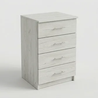 Comoda de birou 4home Olvo, 50x75x50 cm, Stejar Kraft Alb