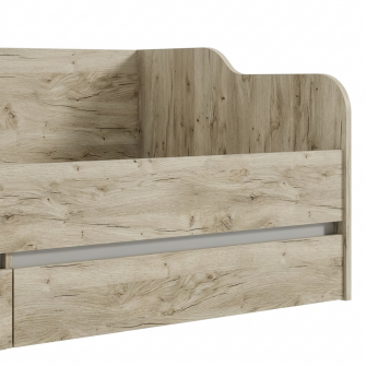 Pat 4home Ideea 200x90 cm, Stejar Kraft Gri/Satin