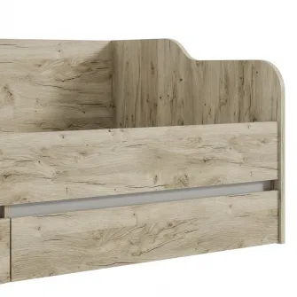 Pat 4home Ideea 200x90 cm, Stejar Kraft Gri/Satin