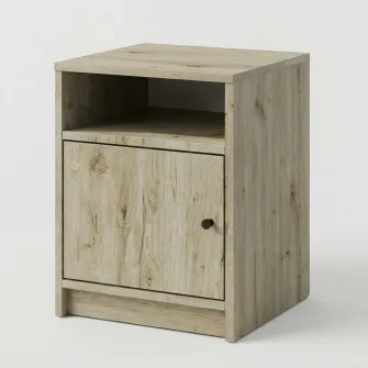Noptiera 4home Luna, Stejar Kraft Gri