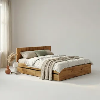 Pat 4home Ideea 2S, 160x200 cm, Stejar Artisan/Gri Grafit