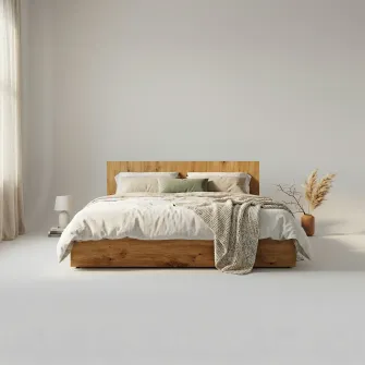 Pat 4home Ideea 2S, 160x200 cm, Stejar Artisan/Gri Grafit