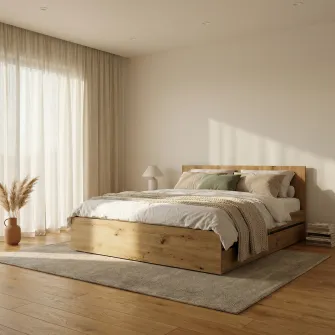 Pat 4home Ideea 2S, 160x200 cm, Stejar Artisan/Gri Grafit