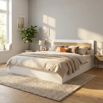 Pat 4home Viva 160x200 cm, Nimfea Alba/Stejar Prim Satin