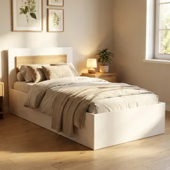 Pat 4home Viva 90x200 cm, Nimfea Alba/Stejar Prim Satin