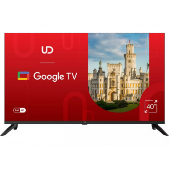 40'' LED TV UD 40GF5210, Black (1920x1080 FHD, Google TV, 3 x HDMI, 2 x USB, Wi-Fi (2.4Ghz+5Ghz), DVB-T/T2/C/S2, Speakers 2 x 8W Dolby Audio, VESA 200x200, 5.4 Kg)